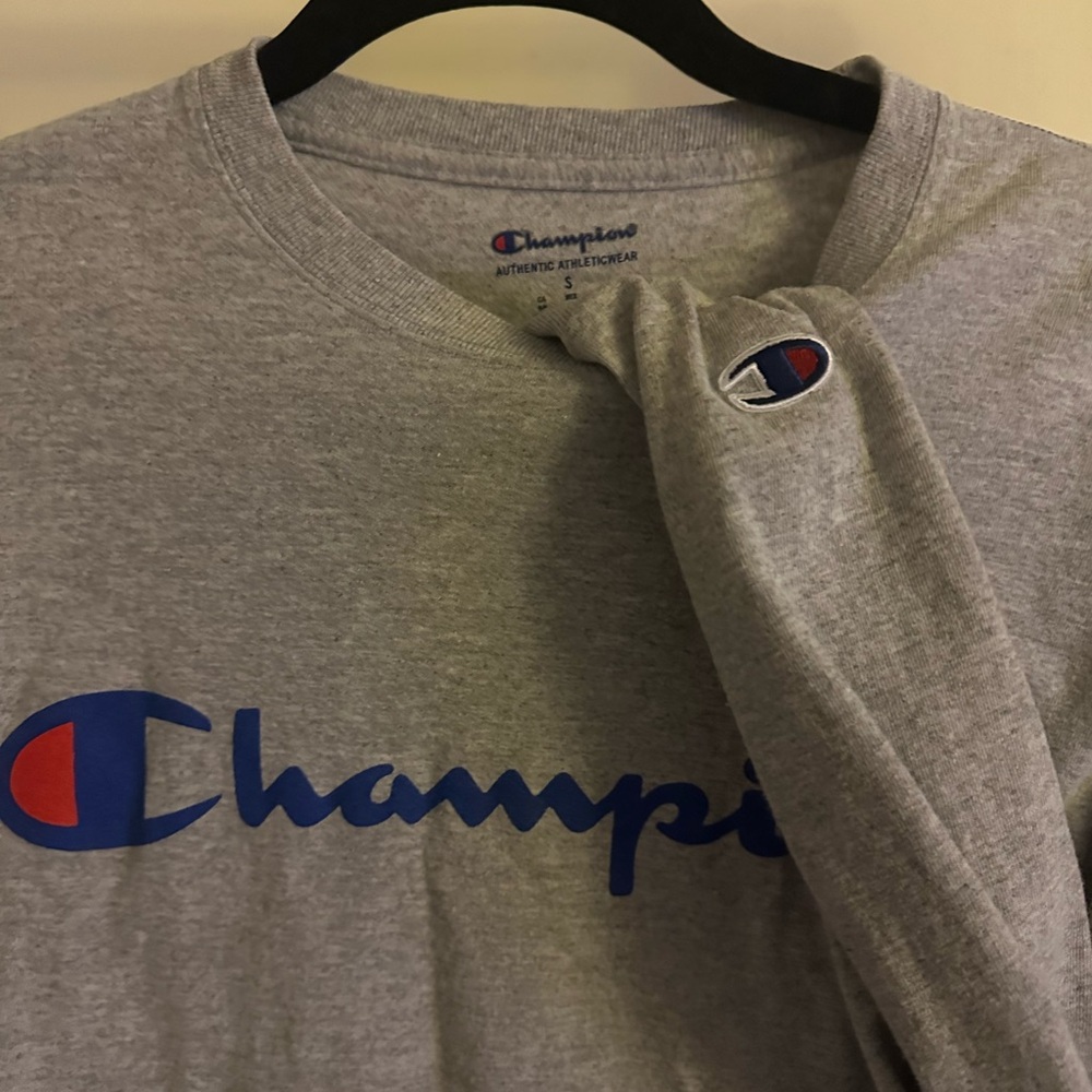 Champion Gray Athletic-wear Top